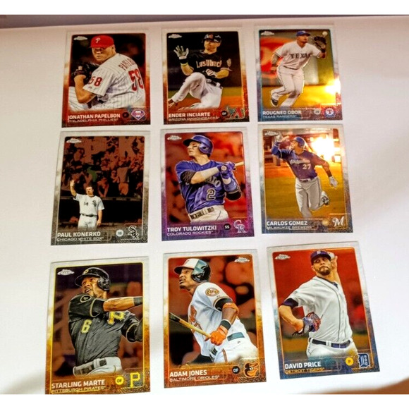 9 2015 Topps Chrome Baseball Cards - Picture 14 of 16